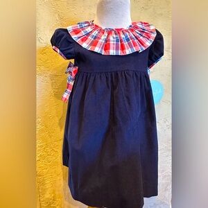 Little English fine navy corduroy dress NWT